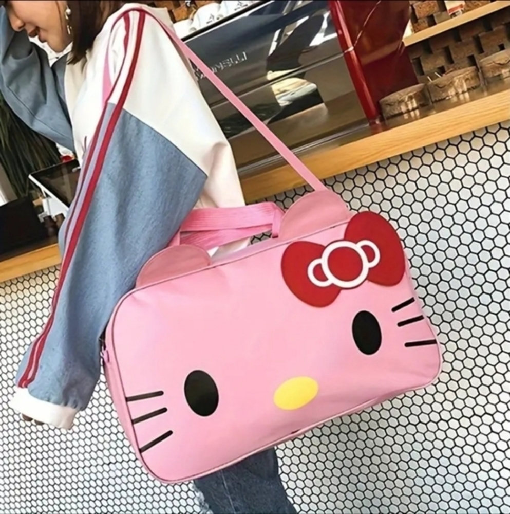 Hello‎ Kitty Pink Purse Duffle Bag Gym Luggage Shoulder Travel Carry on Bag